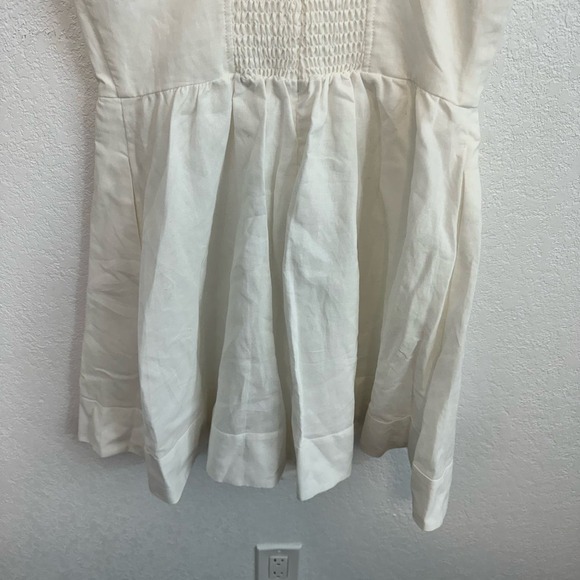 NEW NWT Milly Everly Sweetheart Neck Sleeveless Linen Ramie Mini Dress White 12 - Picture 11 of 14